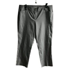 New york & Company Women's Capri Pants Gray Size 12 Skinny CottonStretch Fit